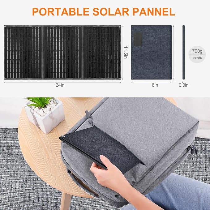 30W 100W 200W 400W Solar Panel, Portable Foldable Solar Panel Kit - Image 2