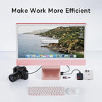 USB C HUB for iMac 24 inch 2021/2023, PULWTOP USB Hub Adapter iMac Accessories - Image 5