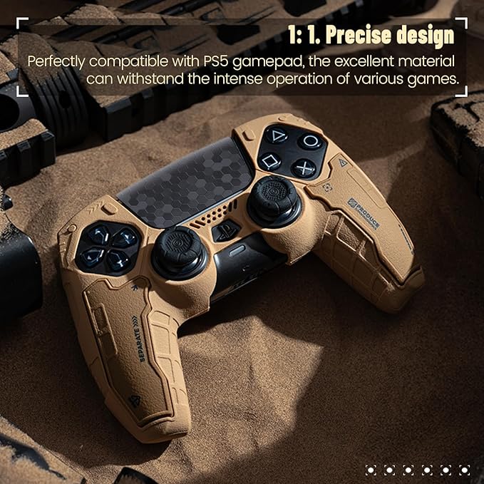 GeekShare G.S.TAC Tactical PS5 Controller Skin Set: Non-Slip Silicone Cover - Image 6