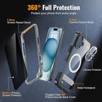 Magnetic & Stand for iPhone 16 Plus Case Built-in Privacy Screen Protector - Image 6