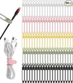 Nearockle 100Pcs Silicone Cable Ties Cord Organizer by ELECTRONICSORGANIZATION