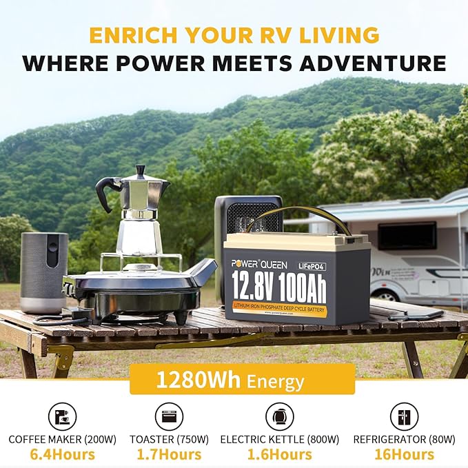 power Queen 12V 100Ah LiFePO4 Battery BCI Group 31 Lithium Battery, Deep Cycle - Image 4