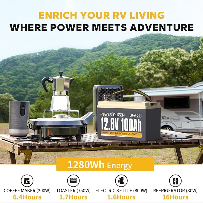 Power Queen 12.8V 100Ah LiFePO4 Battery - Image 4