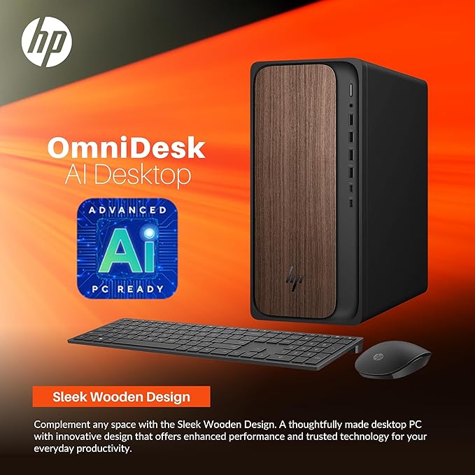 HP OmniDesk Desktop AI Ready PC, Intel Ultra 7 265, Prebuilt Business Tower - Image 2