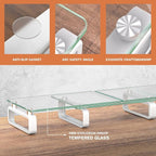 Hemudu Dual Monitor Stand, Computer Monitor Stand, Desktop Organizer, Monitor - Image 3