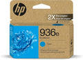 HP 936e EvoMore High Yield Cyan Ink Cartridge | Works OfficeJet 9120 Series by HP