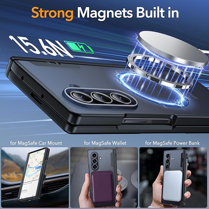 Oneagle Magnetic for Samsung Galaxy Z Fold 7 Case Built in Screen Protector - Image 3