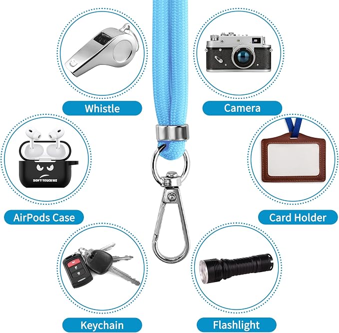 CACOE Phone Lanyard 2 Pcs-1 Pcs Adjustable Neck Strap, 2 Pads, Universal - Image 6