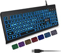 X9 Large Print Backlit Computer Keyboard by X9Performance