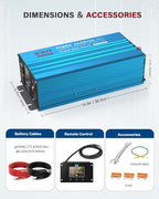 2000 Watt Inverter Pure Sine Wave DC 12V to 110V AC Power Inverters - Image 7