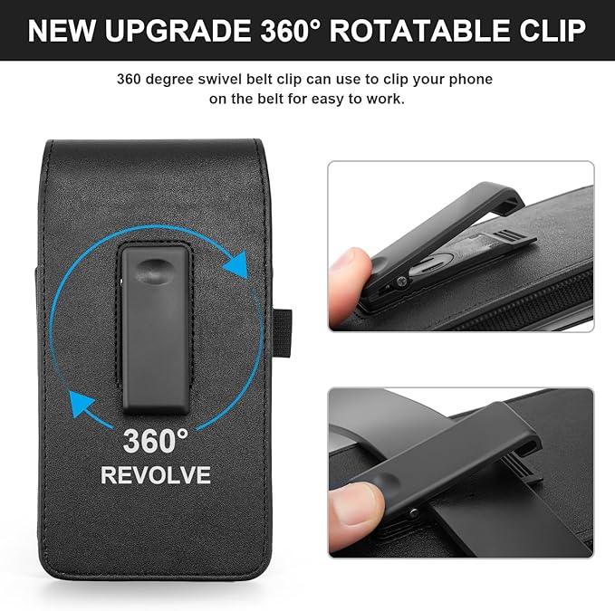 BECPLT Phone Holster for Galaxy S25 Ultra S24/S23/S22/S21/S20 Ultra Leather - Image 2