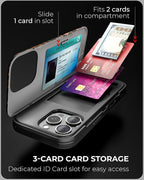 TORU CX Slim for iPhone 16 Pro Case Wallet | Protective Shockproof Heavy Duty - Image 3