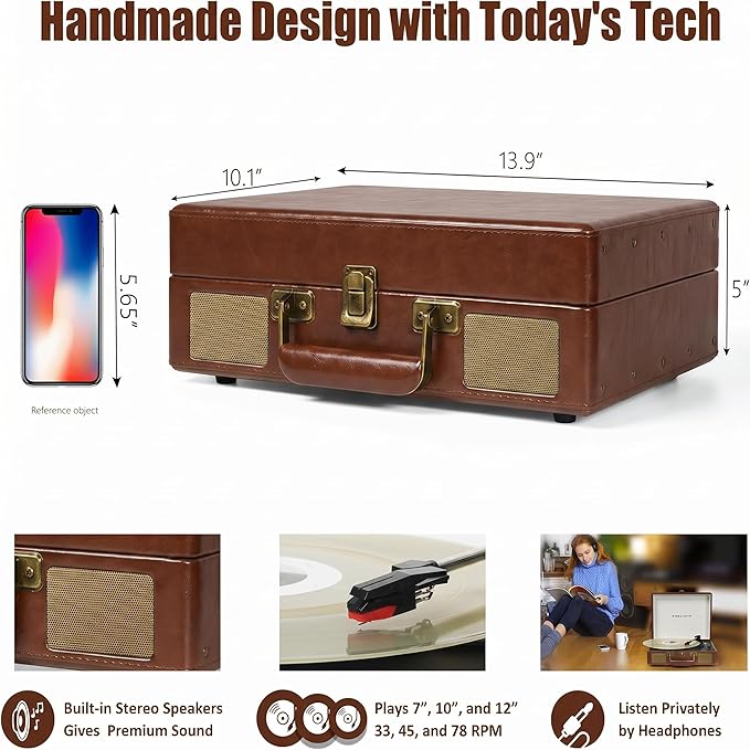 Portable Vinyl Record Player - Image 5