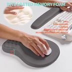2-in-1 Ergonomic Set, Wave Rise Keyboard Wrist Rest and Massage Bulge Slope - Image 4