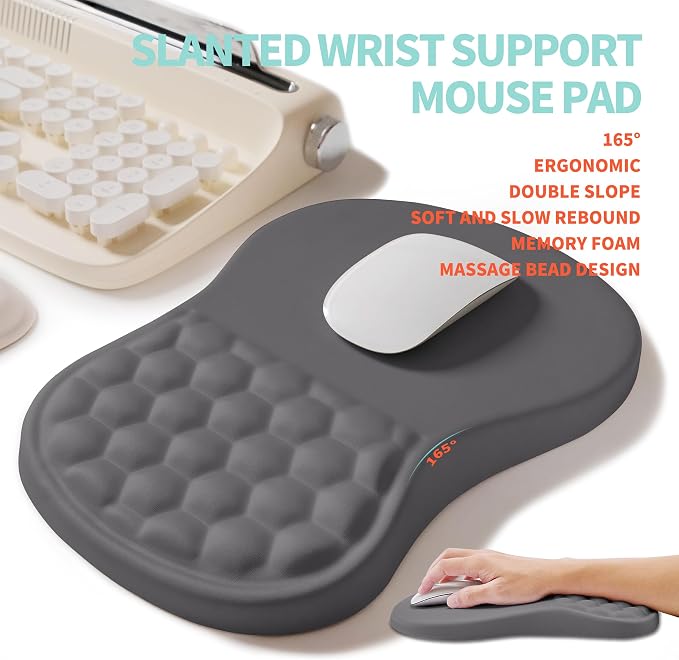 2-in-1 Ergonomic Set, Wave Rise Keyboard Wrist Rest and Massage Bulge Slope - Image 3