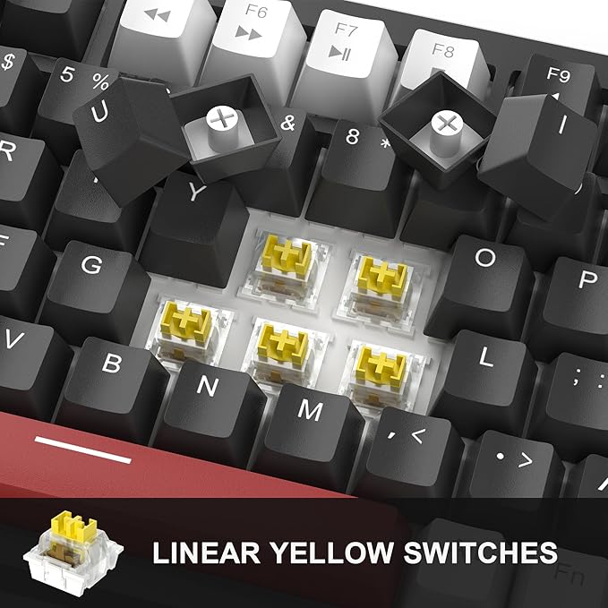 MageGee 75% Mechanical Gaming Keyboard, Compact Blue Backlit Wired Gaming - Image 3