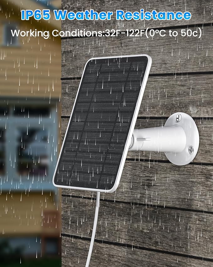 5W Solar Panel for Ring Camera, Solar Panel Charger Compatible - Image 4