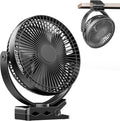 ATEngeus USB Desk Fan, Rechargeable Portable Fan, 8-Inch Clip on Fan, 10000mAh by ATEngeus