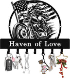 Personalized Skull Motocycle Key Holder Wall Mount, Custom Metal Key Rack Key by Syneiro