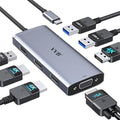 USB C to Dual HDMI Adapter, USB C Docking Station Dual Monitor Hub by VVB