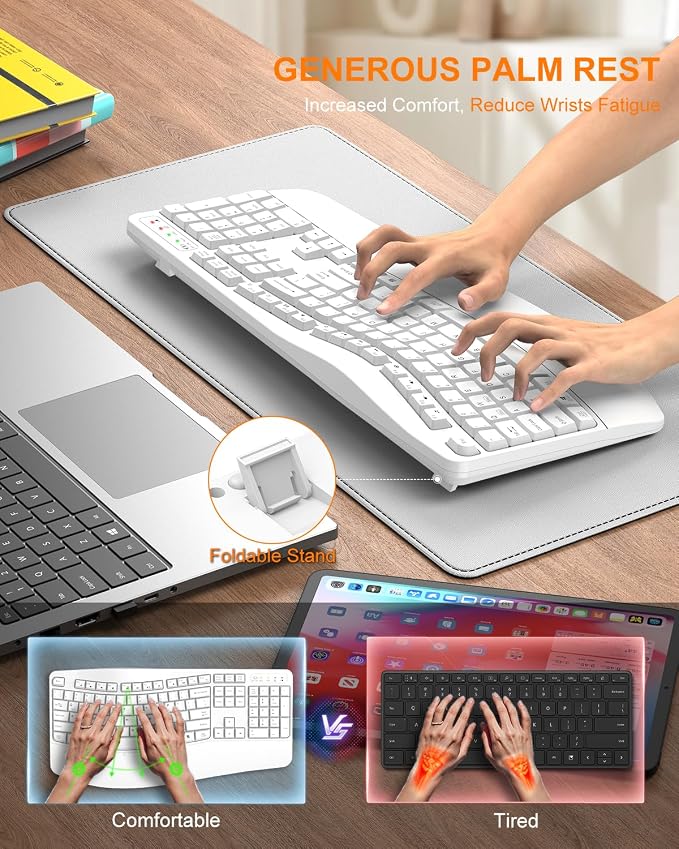 EDJO Ergonomic Wireless Keyboard - Image 3