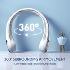 Portable Neck Fan, Hands Free Personal Fan, 360° Airflow, 3-16 Running Hours - Image 2