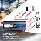 LVYUAN 1000 Watt Pure Sine Wave Power Inverter 24V to 110V/120V DC to AC - Image 6