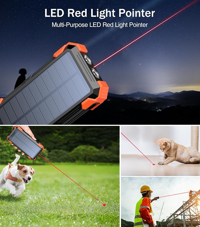 Solar Charger Power Bank, 800mAh Wireless Portable Charger - Image 4