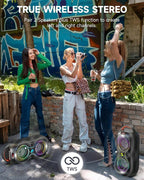 Wireless TWS Portable Bluetooth Speaker, Beat-Driven Lights, 120dB Loud Stereo - Image 4