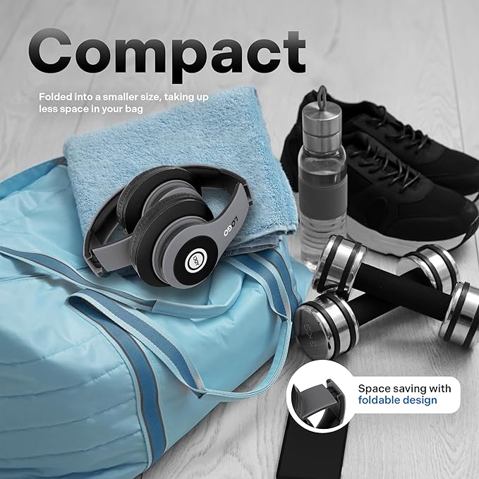 iJoy Bluetooth Headphones Over Ear, Wireless and Wired Foldable Headset - Image 7