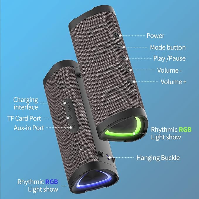 Vanzon Bluetooth Speakers V40 Portable Wireless Speaker V5.0 - Image 7