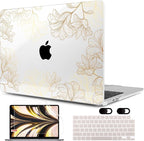 MEEgoodo Case for MacBook Air M4/M3/M2 13.6 inch 2025 2024 2022, Fit Model by MEEgoodo
