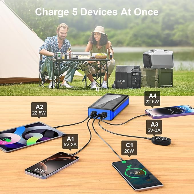 Solar Charger Power Bank 66800mAh Portable Charger - Image 6