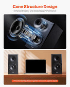 VEVOR Passive Bookshelf Speaker, Book Shelf Stereo Speakers - Image 3