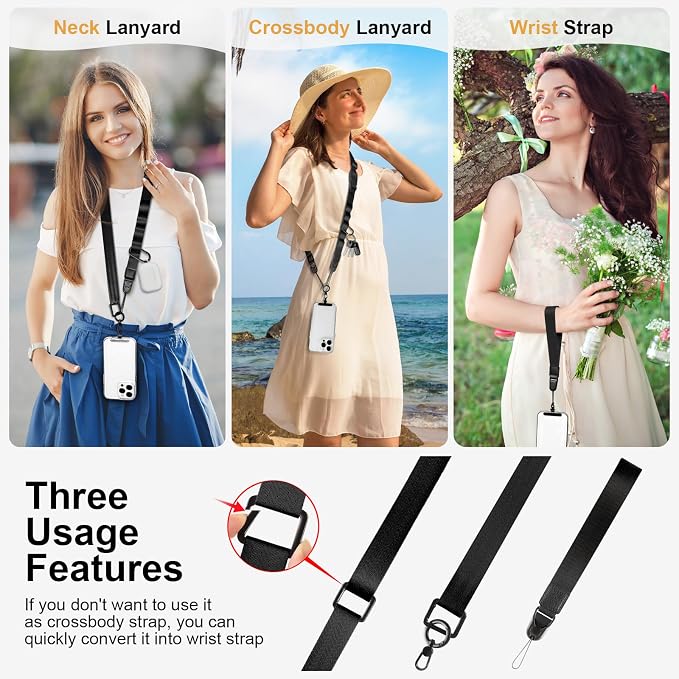 Adjustable Crossbody Phone Lanyard, Universal Phone Wrist Strap and Phone Neck - Image 2
