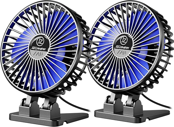 JZCreater USB Desk Fan, Mini Fan Portable, 3 Speeds Desktop Table Cooling Fans by JZCreater