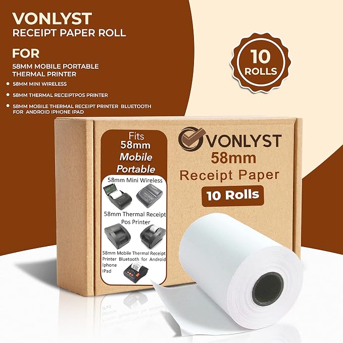 Receipt Paper Roll for 58mm Mobile Portable Thermal Printer - Image 6