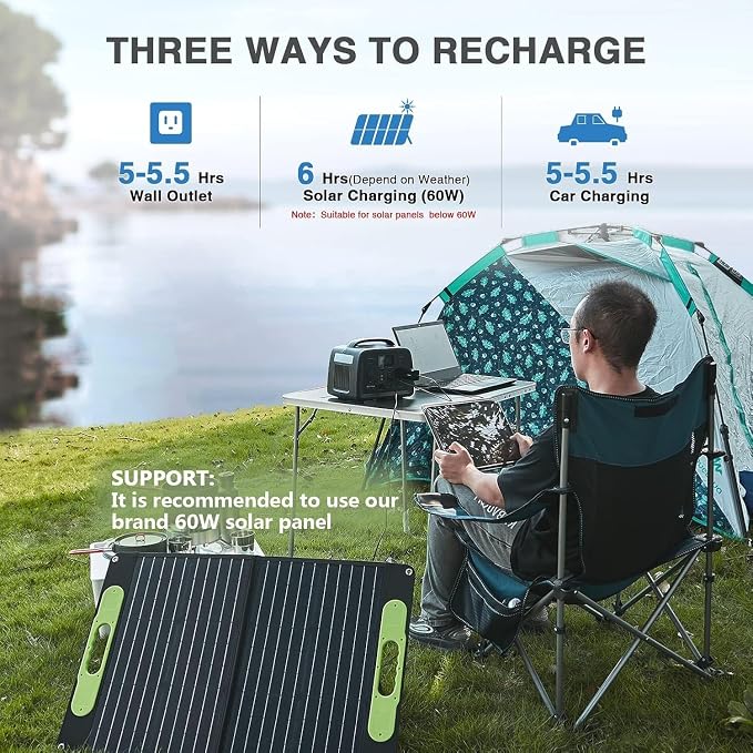 BLUERISE Solar Generator 320Wh Portable LiFePO4 Power Station - Image 8