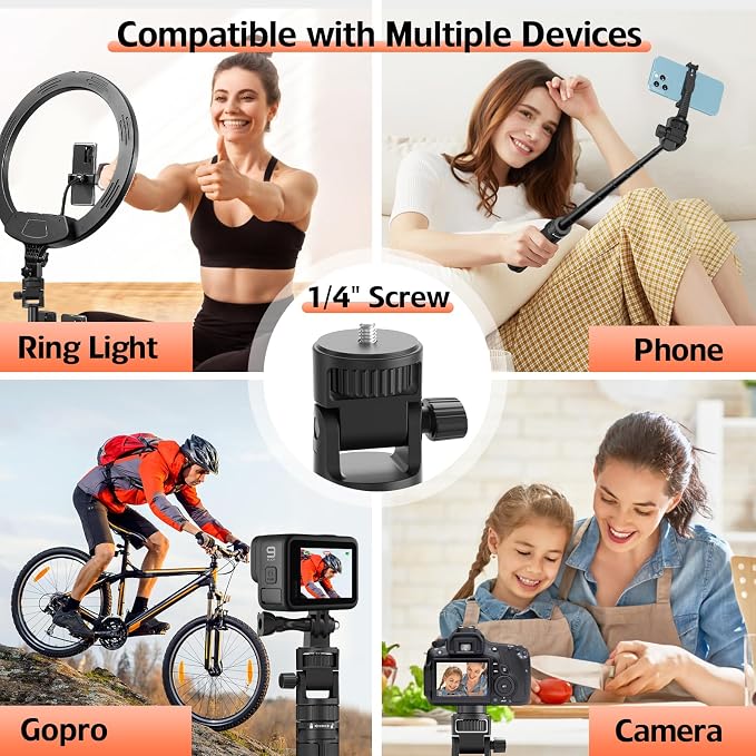 70" Phone Tripod & Selfie Stick, Extendable Tripod - Image 6