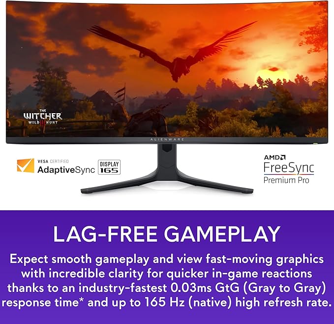 Alienware AW3423DWF Curved QD-OLED Gaming Monitor - Image 4
