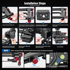 NEEWER 47.2”/120cm Motorized Camera Slider, App Wireless Control Carbon Fiber - Image 8