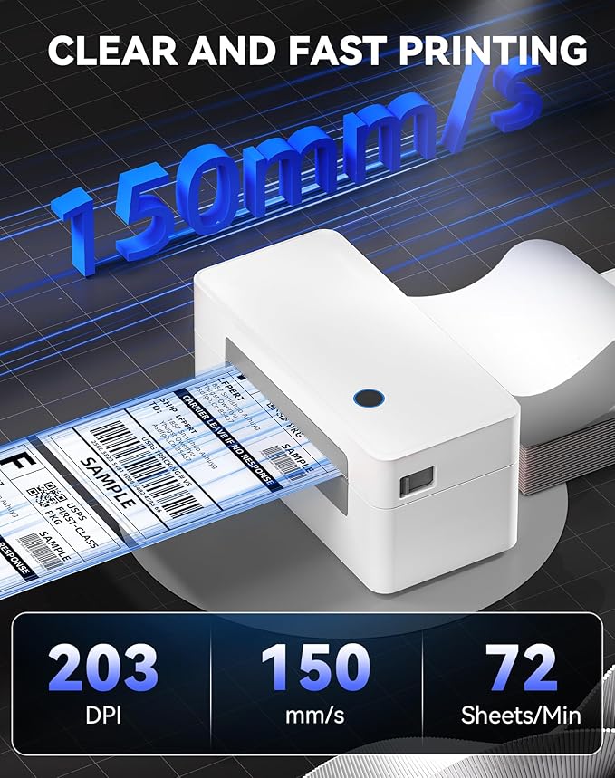 Bluetooth Thermal Label Printer, Wireless 4x6 Shipping Label Printer - Image 6