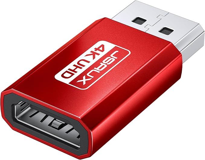 JSAUX 4K DisplayPort to HDMI Adapter 1Pack, DP PC to HDMI Monitor Converter by JSAUX