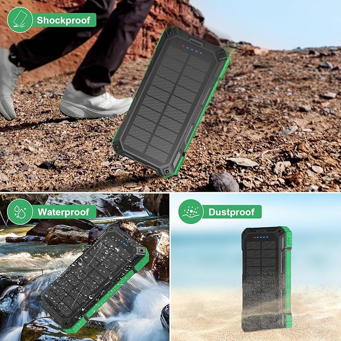 Solar Charger Power Bank 49800mAh Wireless Portable Phone Charger, 22.5W QC3.0 - Image 6