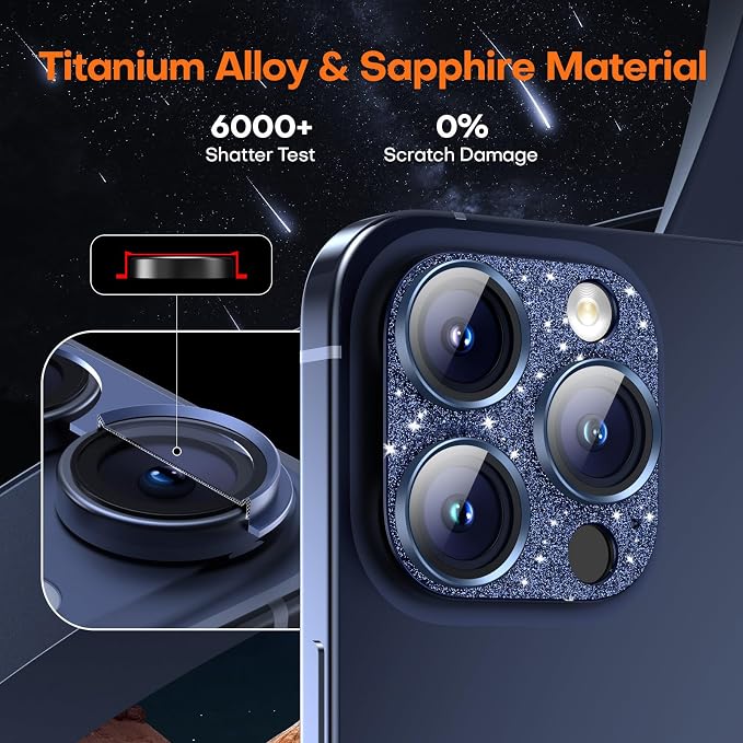 Camera Lens Protector for iPhone 16 Pro Max/16 Pro/15 Pro Max/15 Pro/14 Pro - Image 5