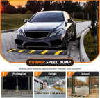 Heavy Duty Speed Bumps for Driveway, 1 Pack 2 Channel Modular Traffic Speed - Image 2