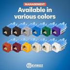 Everest 45° Angled RJ45 Cat5e Keystone Jacks 10-Pack in Orange - Image 9