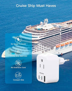 European Travel Plug Adapter for International, HANYCONY Italy Spain Power - Image 5