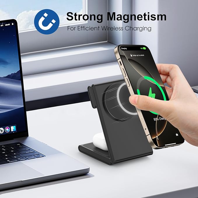 3-in-1 Wireless Charging Station, Standard 20W Fast Magnetic Foldable Magsafe - Image 2