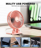 JZCreater USB Desk Fan, Portable Mini Fan, 3 Speeds Desktop Table Cooling - Image 6